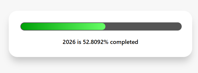 Yearly Progress Bar